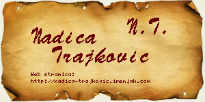 Nadica Trajković vizit kartica